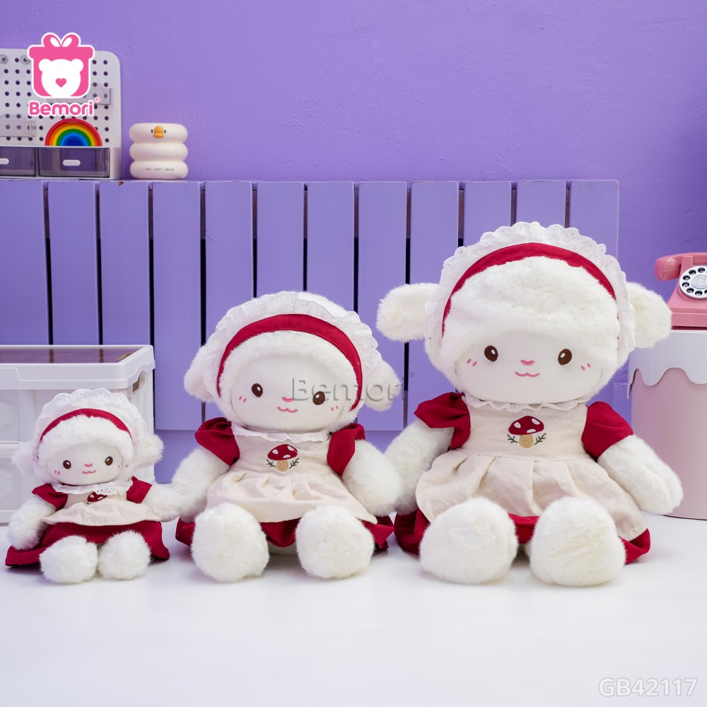 Cừu Bông Baby Váy Đỏ