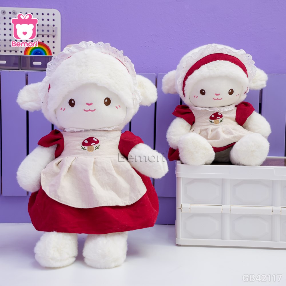Cừu Bông Baby Váy Đỏ
