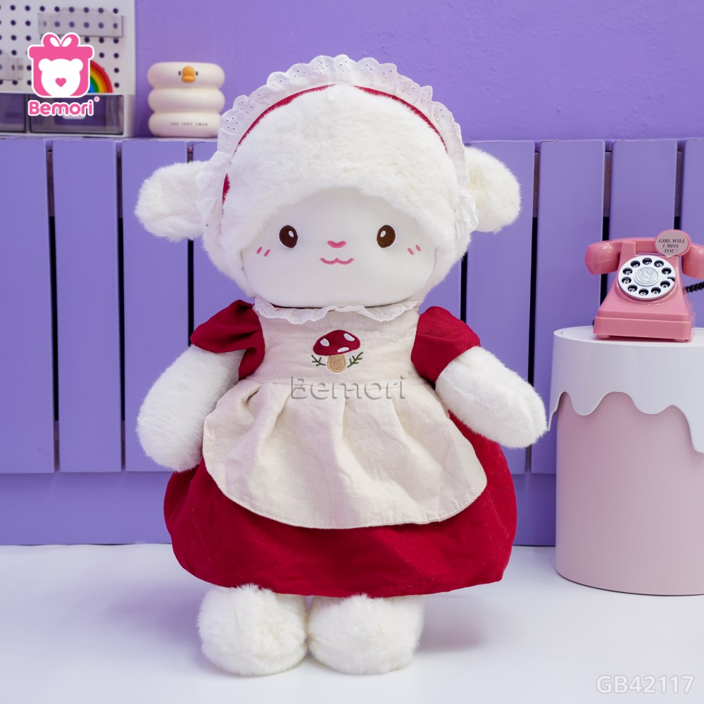 Cừu Bông Baby Váy Đỏ