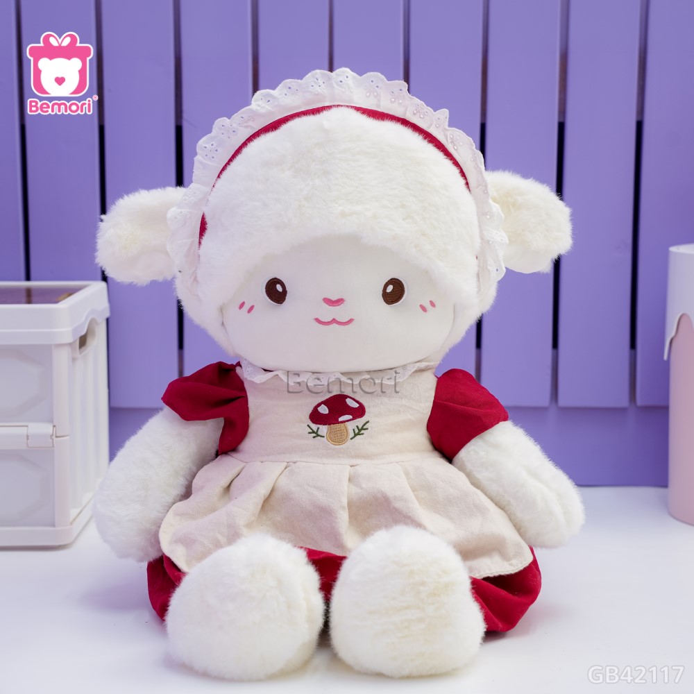Cừu Bông Baby Váy Đỏ
