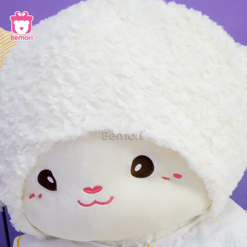 Cừu Bông Baby Váy Kẻ Cầm Bánh