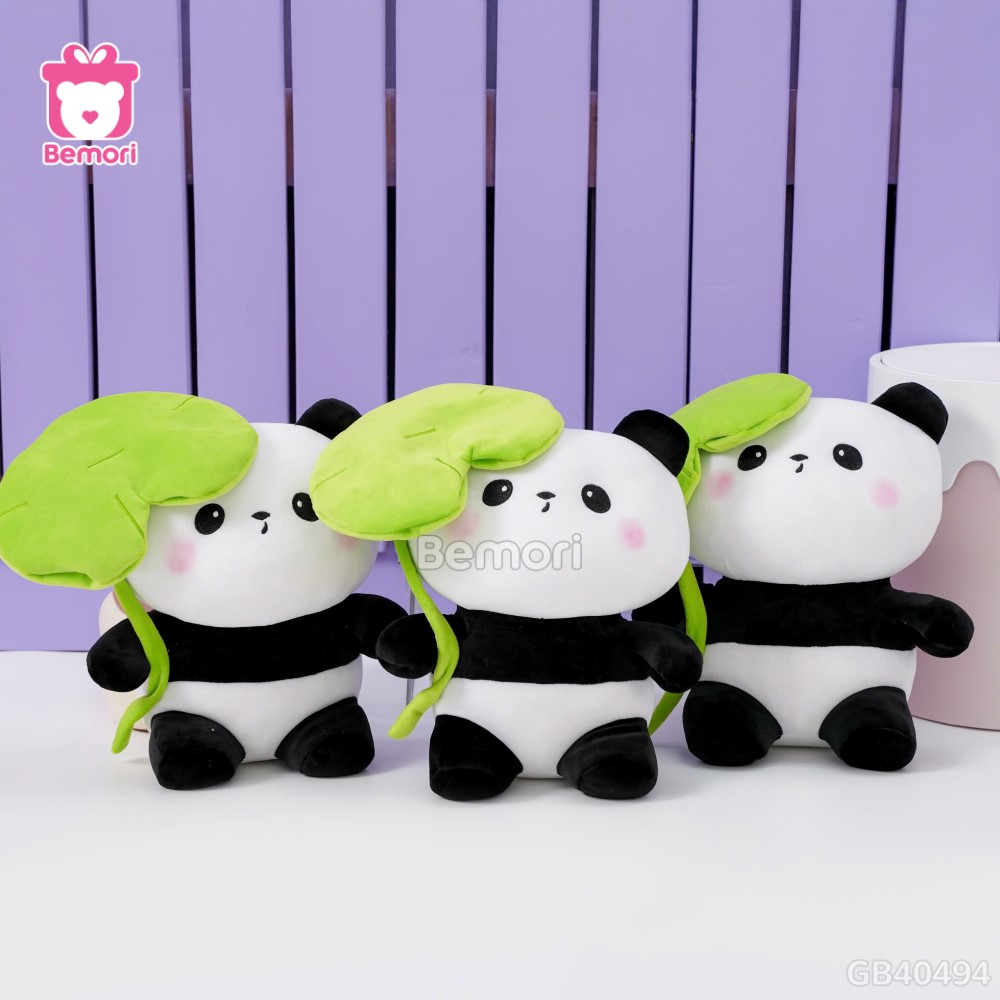 Gấu Trúc Bông Cầm Lá