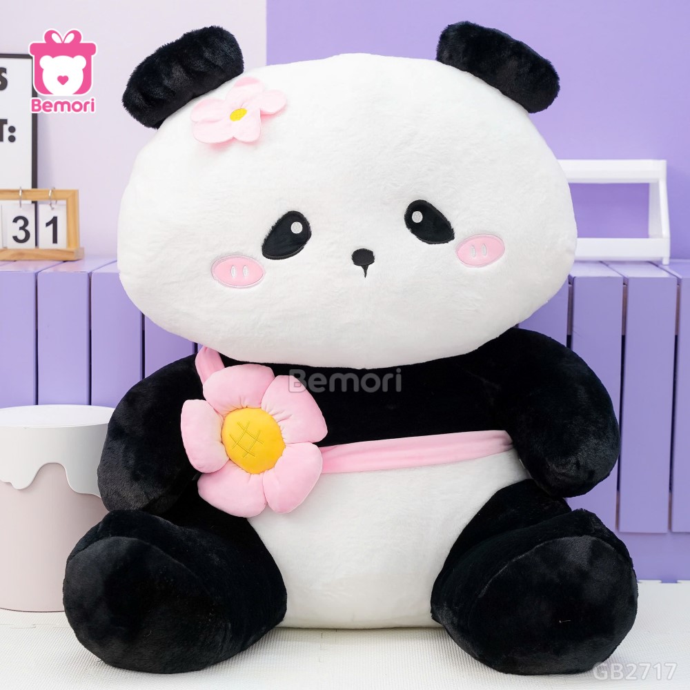 Gấu Trúc Bông Đeo Túi Hoa