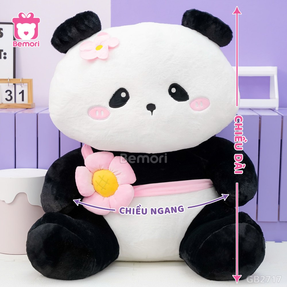 Gấu Trúc Bông Đeo Túi Hoa