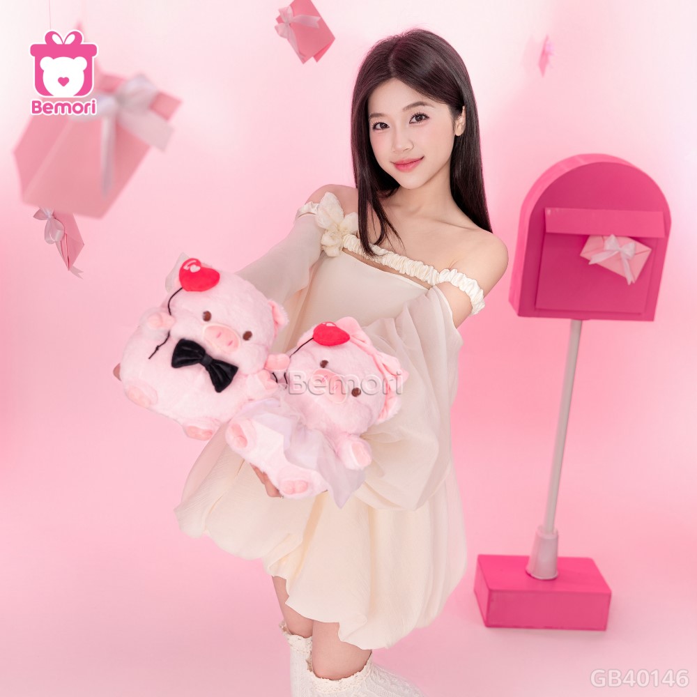 Gấu Bông Couple Dâu Rể Heo Mimi