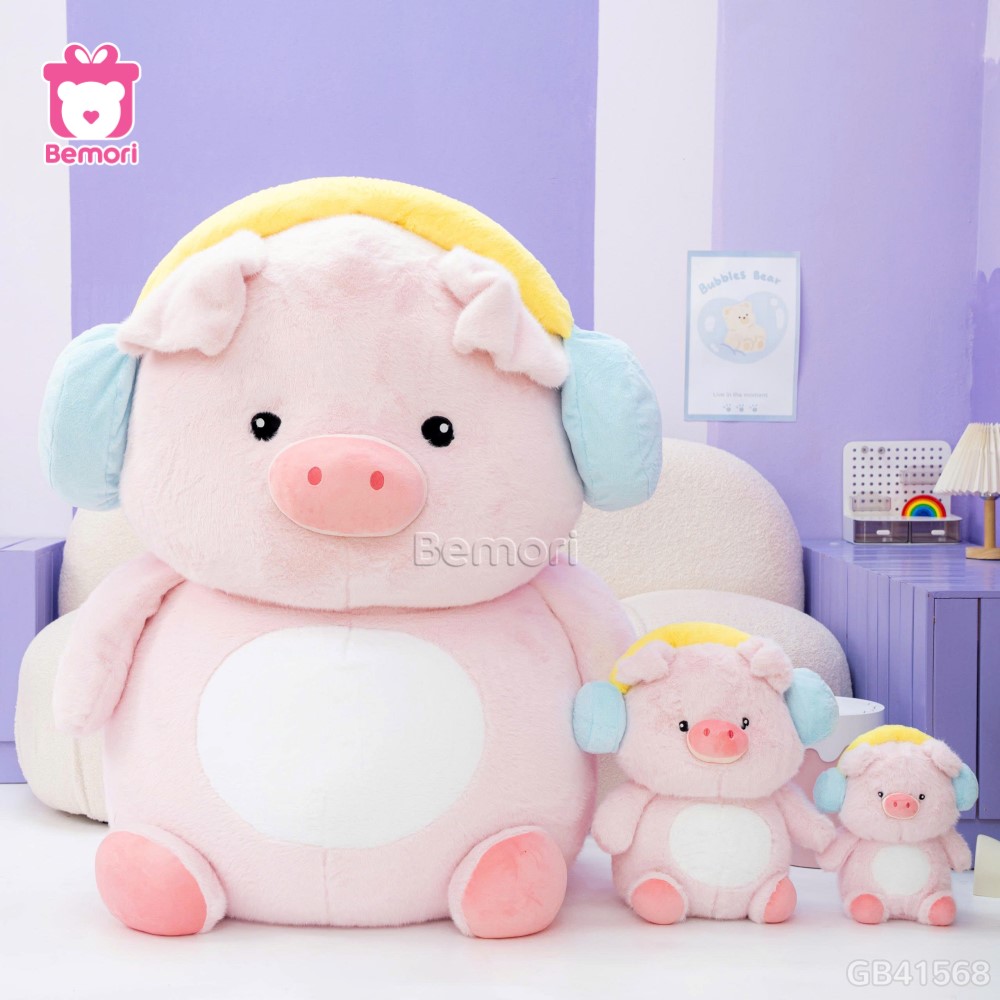 Heo Bông Đeo Tai Nghe