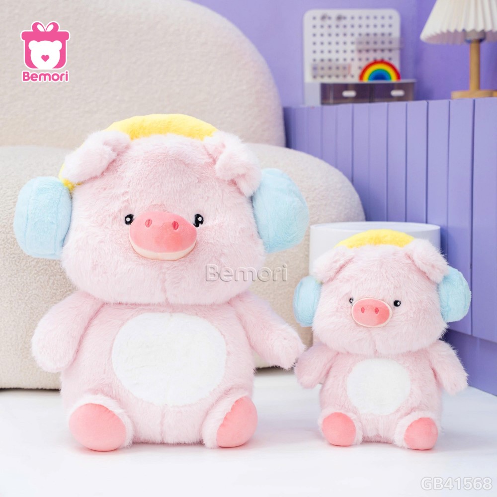 Heo Bông Đeo Tai Nghe