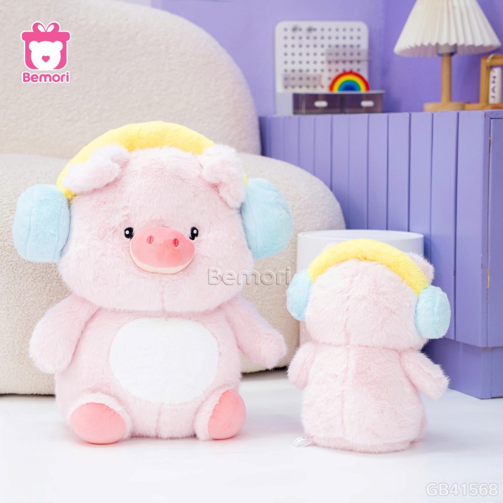 Heo Bông Đeo Tai Nghe