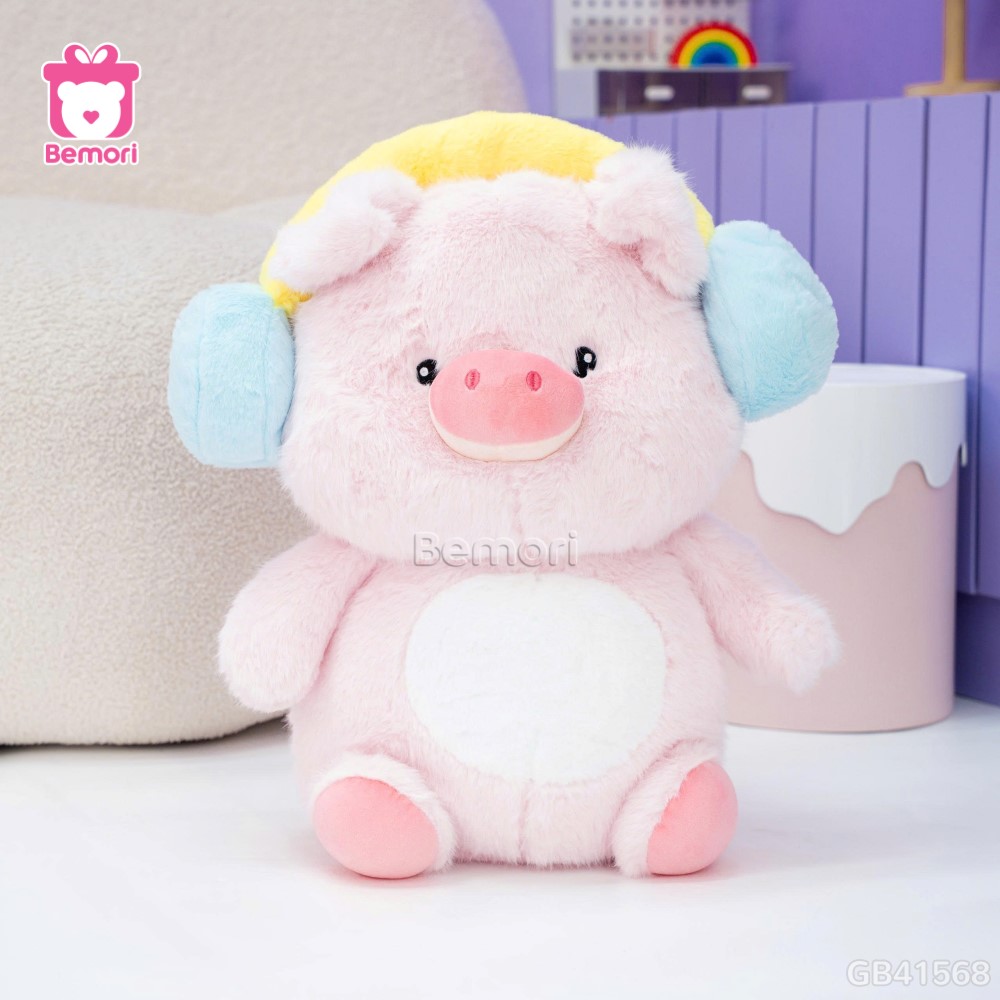 Heo Bông Đeo Tai Nghe