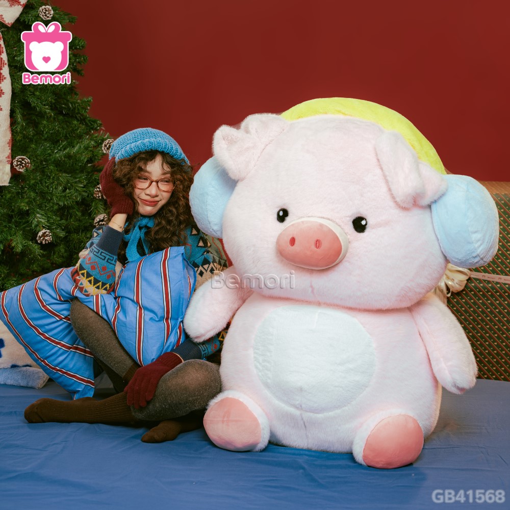 Heo Bông Đeo Tai Nghe