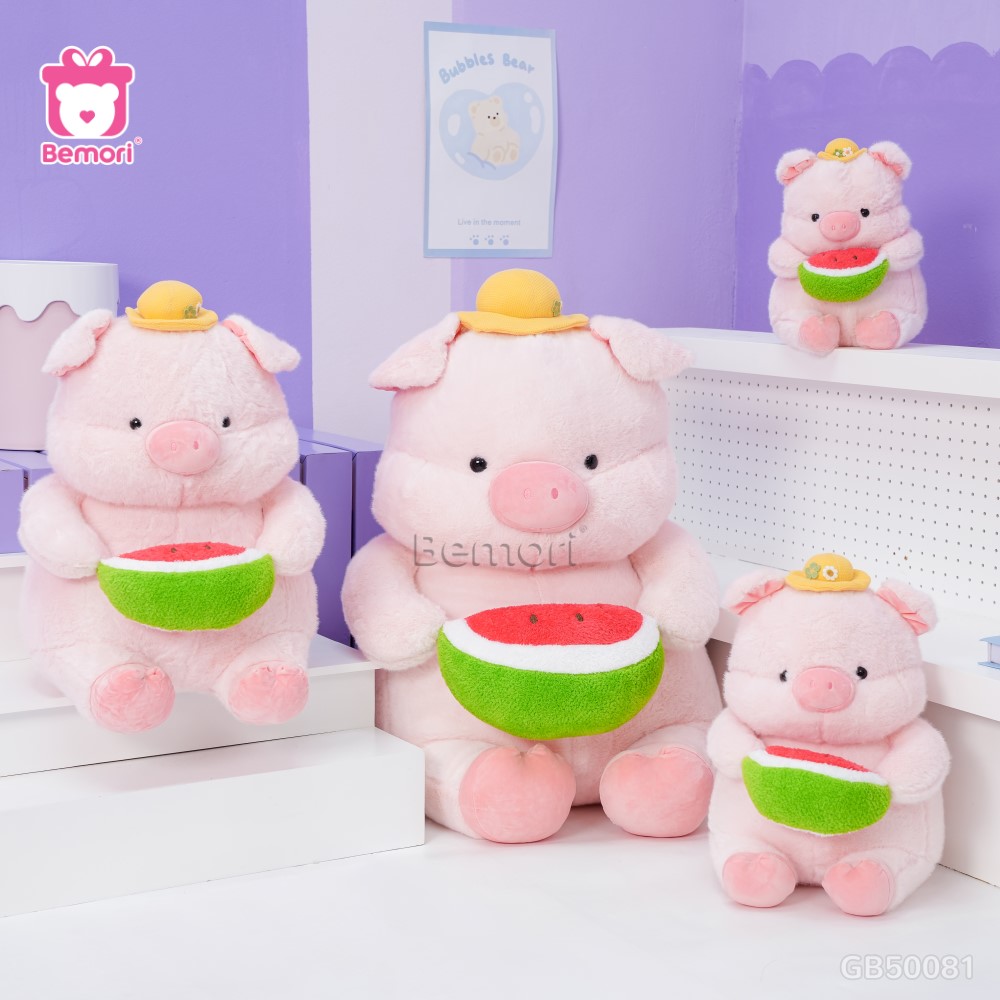 Heo Bông Mập Mạp Trái Cây - Ôm Dưa Hấu