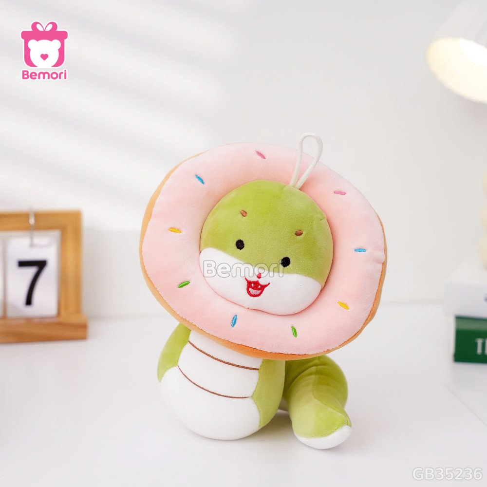 Gấu Bông Rắn Baby Đội Bánh Donut