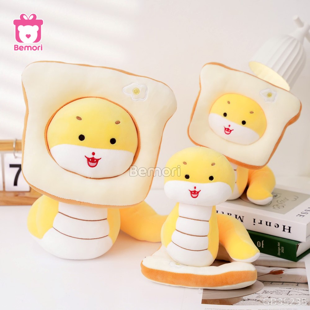 Gấu Bông Rắn Baby Đội Bánh Mì