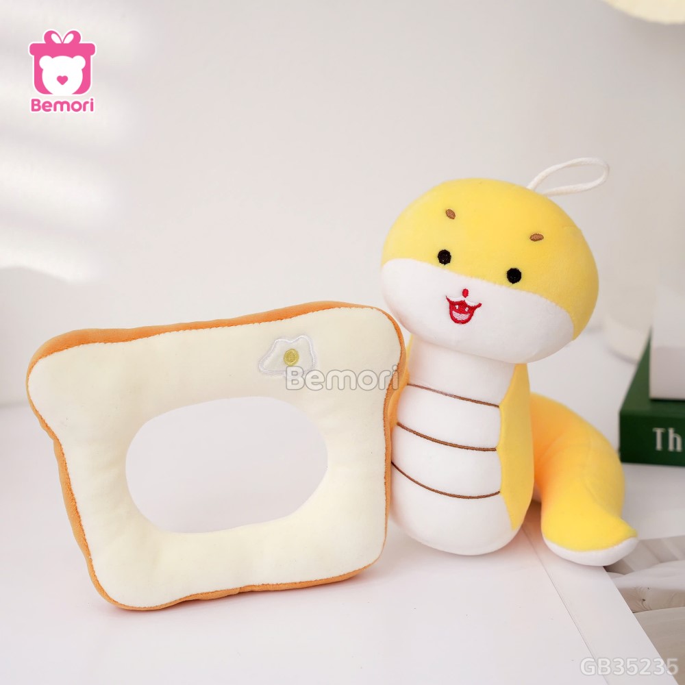 Gấu Bông Rắn Baby Đội Bánh Mì