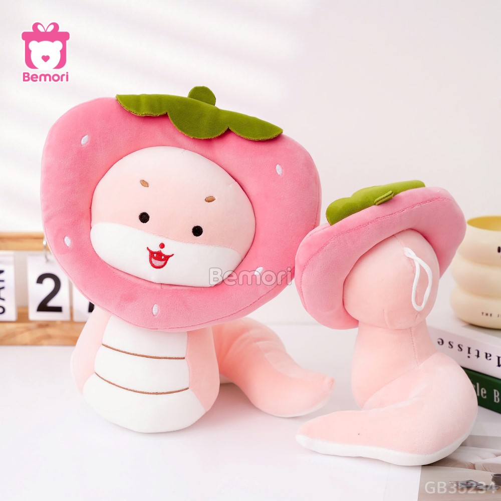 Gấu Bông Rắn Baby Đội Quả Dâu