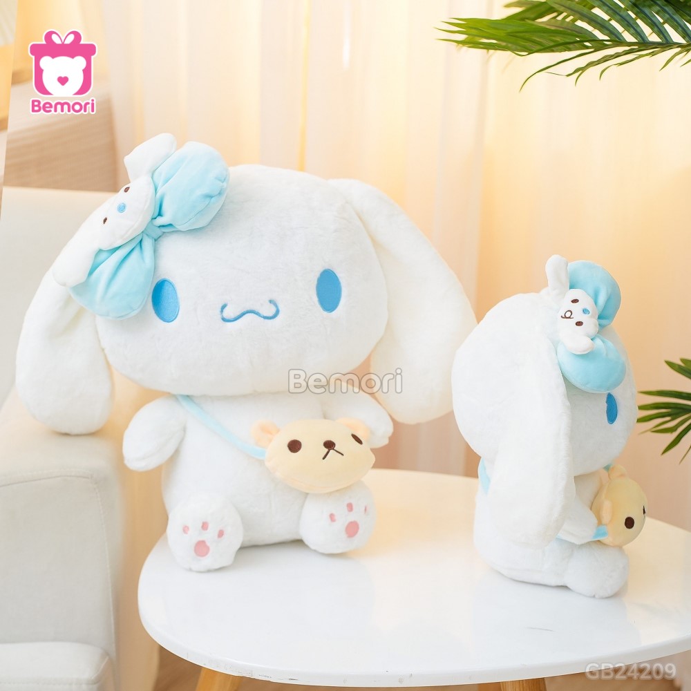 Thỏ Bông Cinnamoroll Đeo Túi mềm mịn ôm cực đã