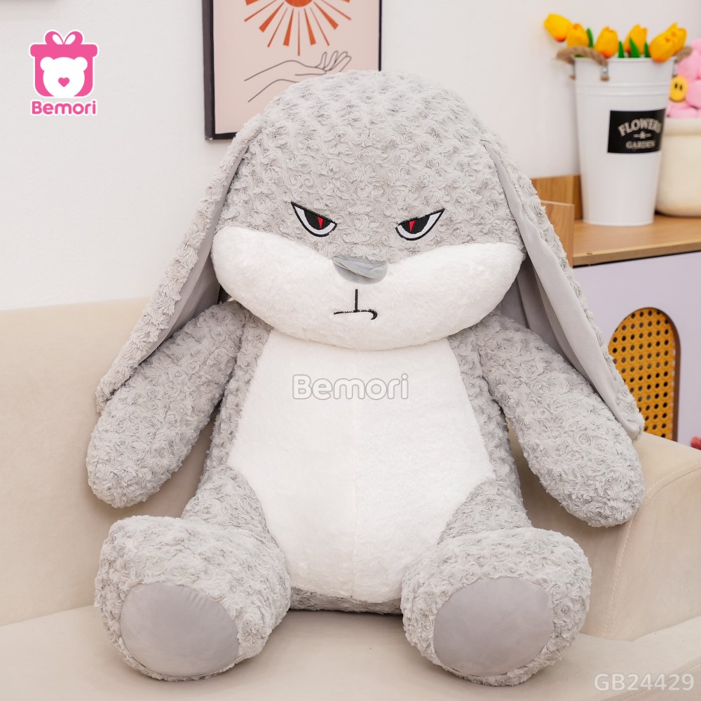 Thỏ Bông Bunny Mặt Quạo – Xám