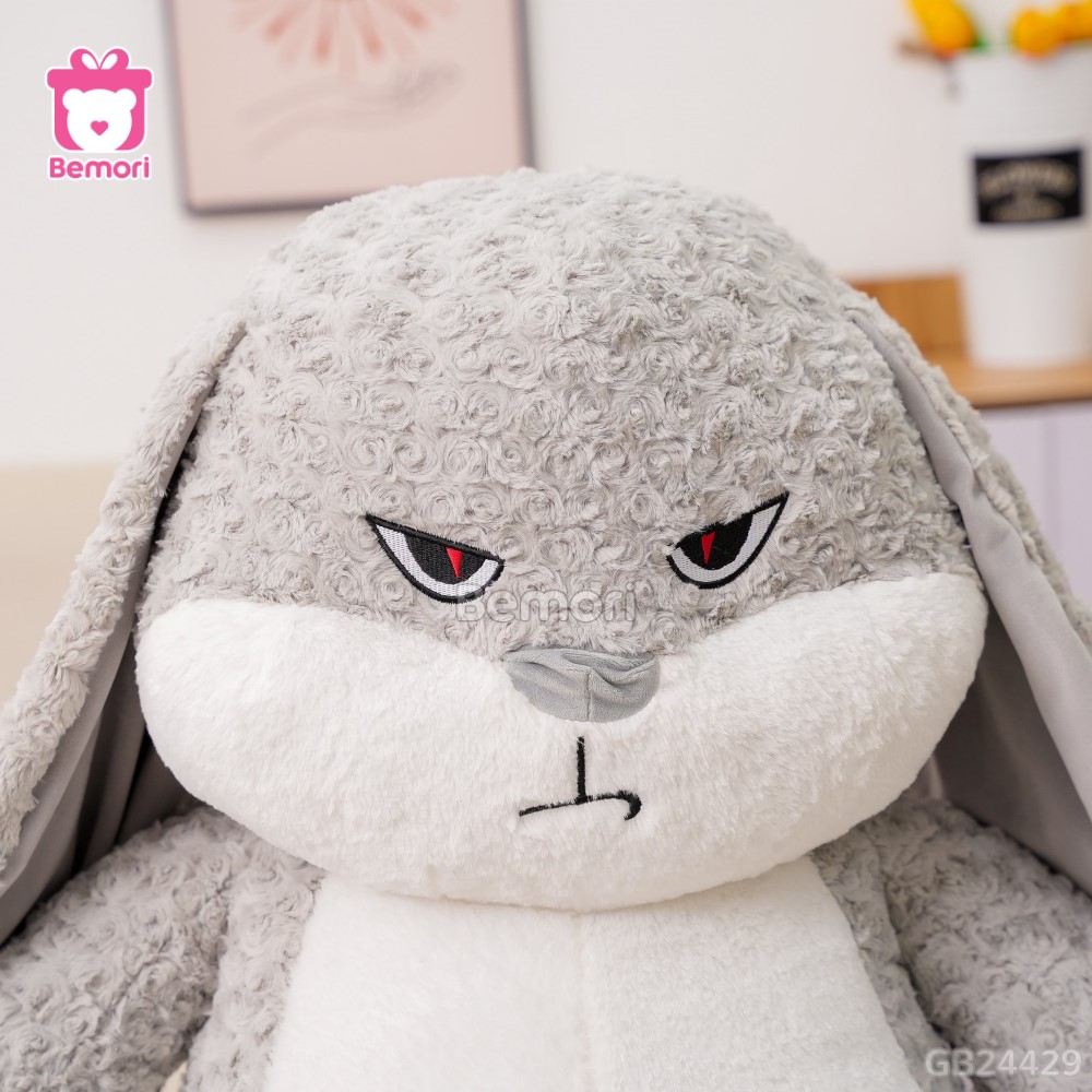 Thỏ Bông Bunny Mặt Quạo – Xám