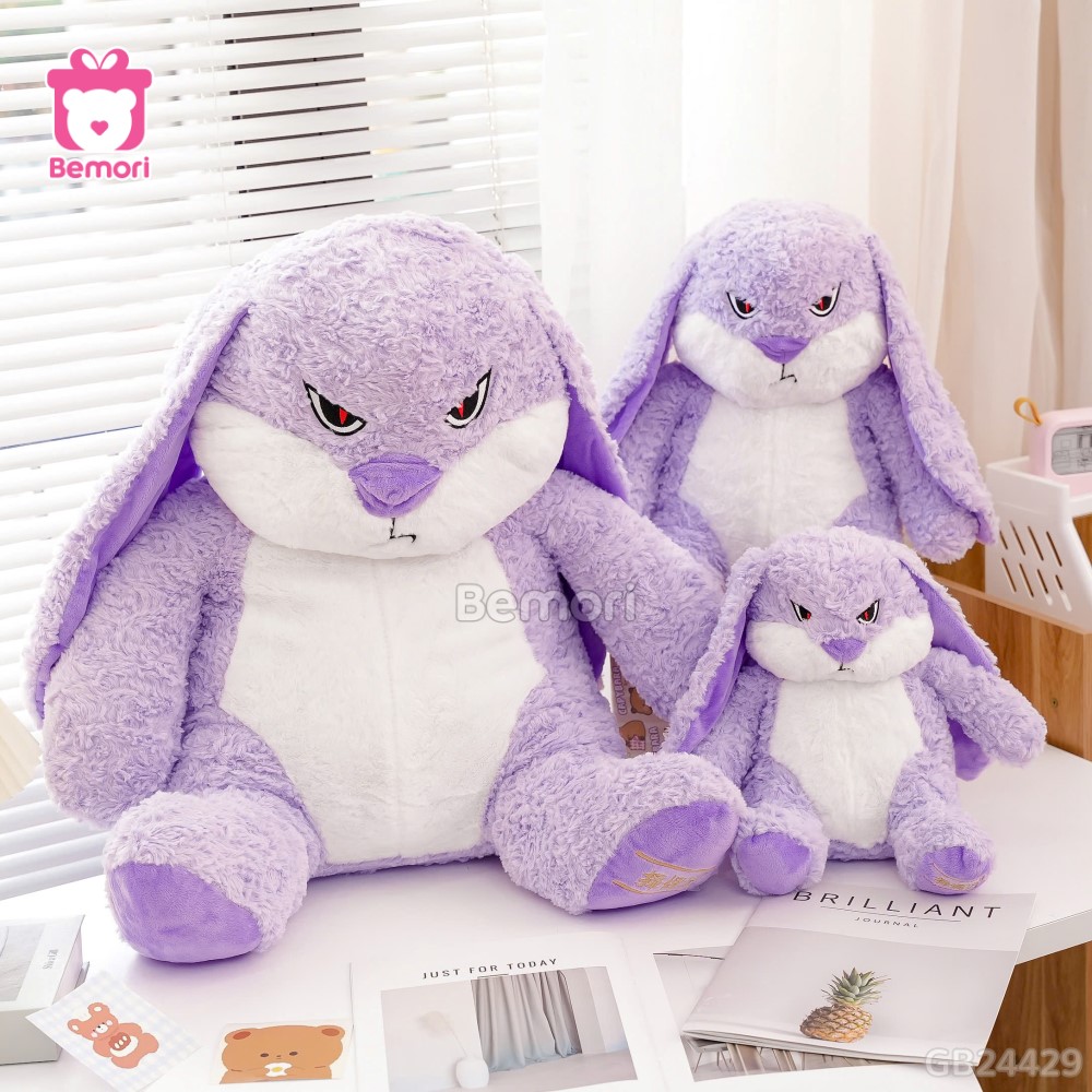 Thỏ Bông Bunny Mặt Quạo – Tím