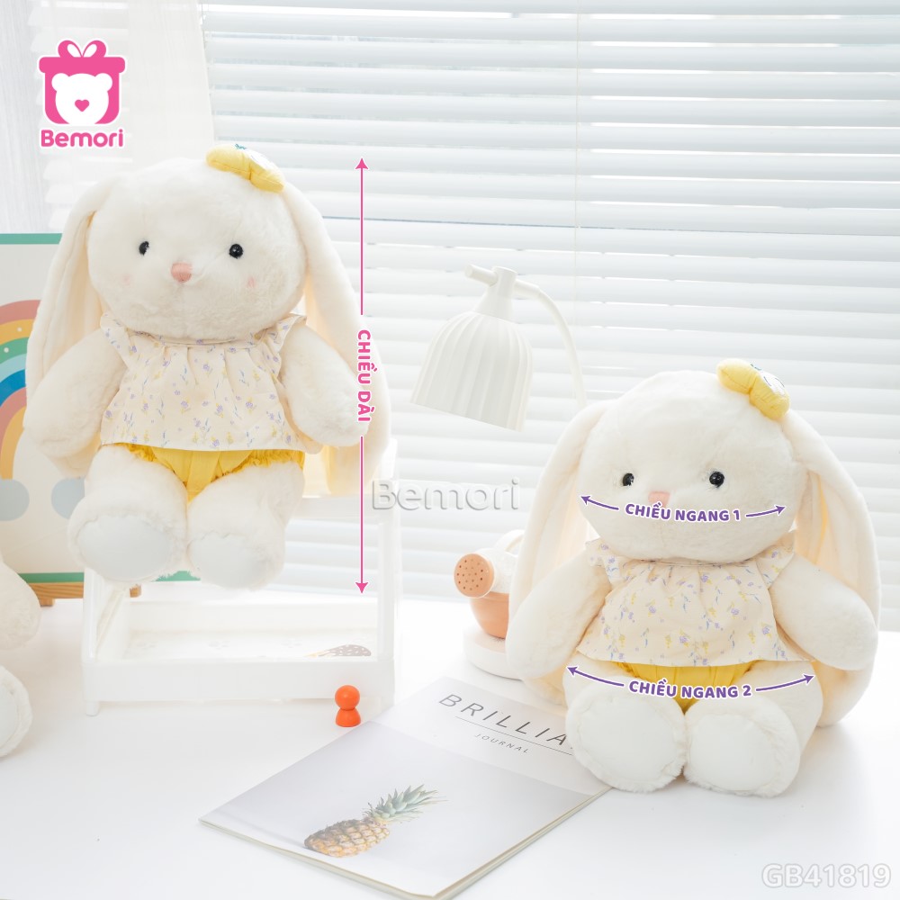 Cách đo kích thước của Thỏ Bông Mandora Váy Hoa