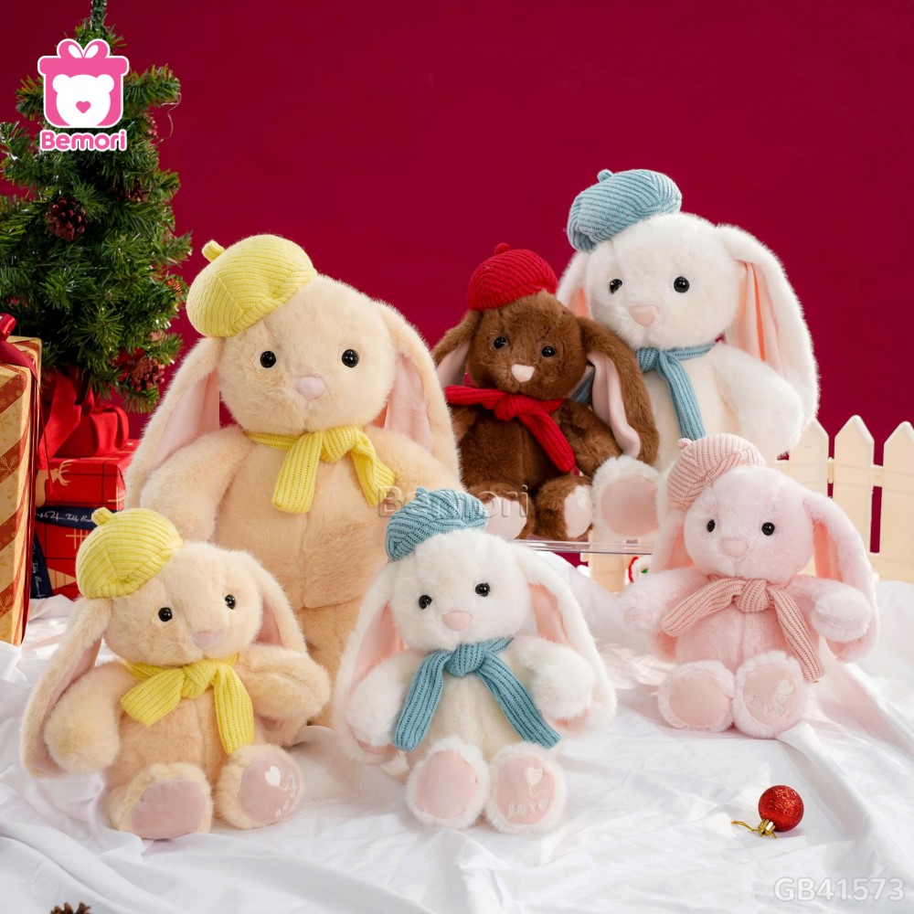 Thỏ Bông Mũ Nồi Quàng Khăn