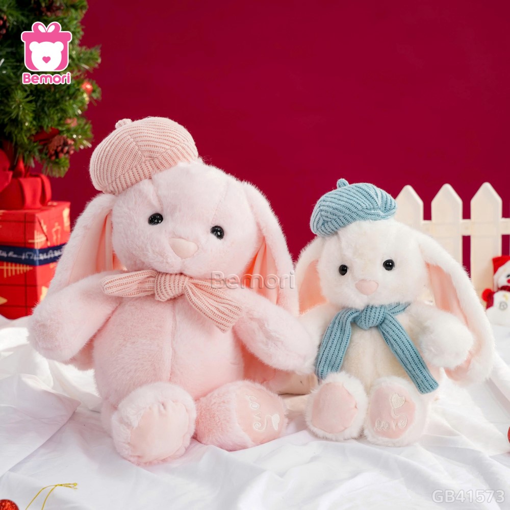 Thỏ Bông Mũ Nồi Quàng Khăn