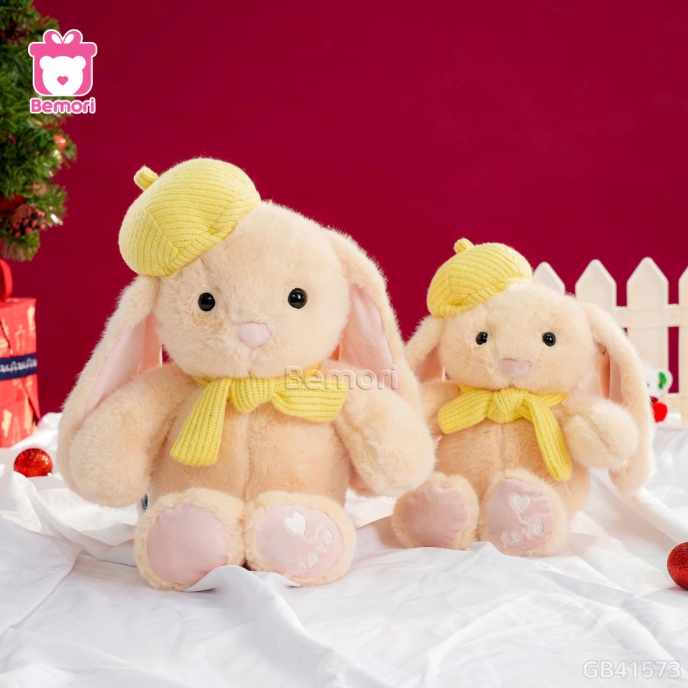 Thỏ Bông Mũ Nồi Quàng Khăn