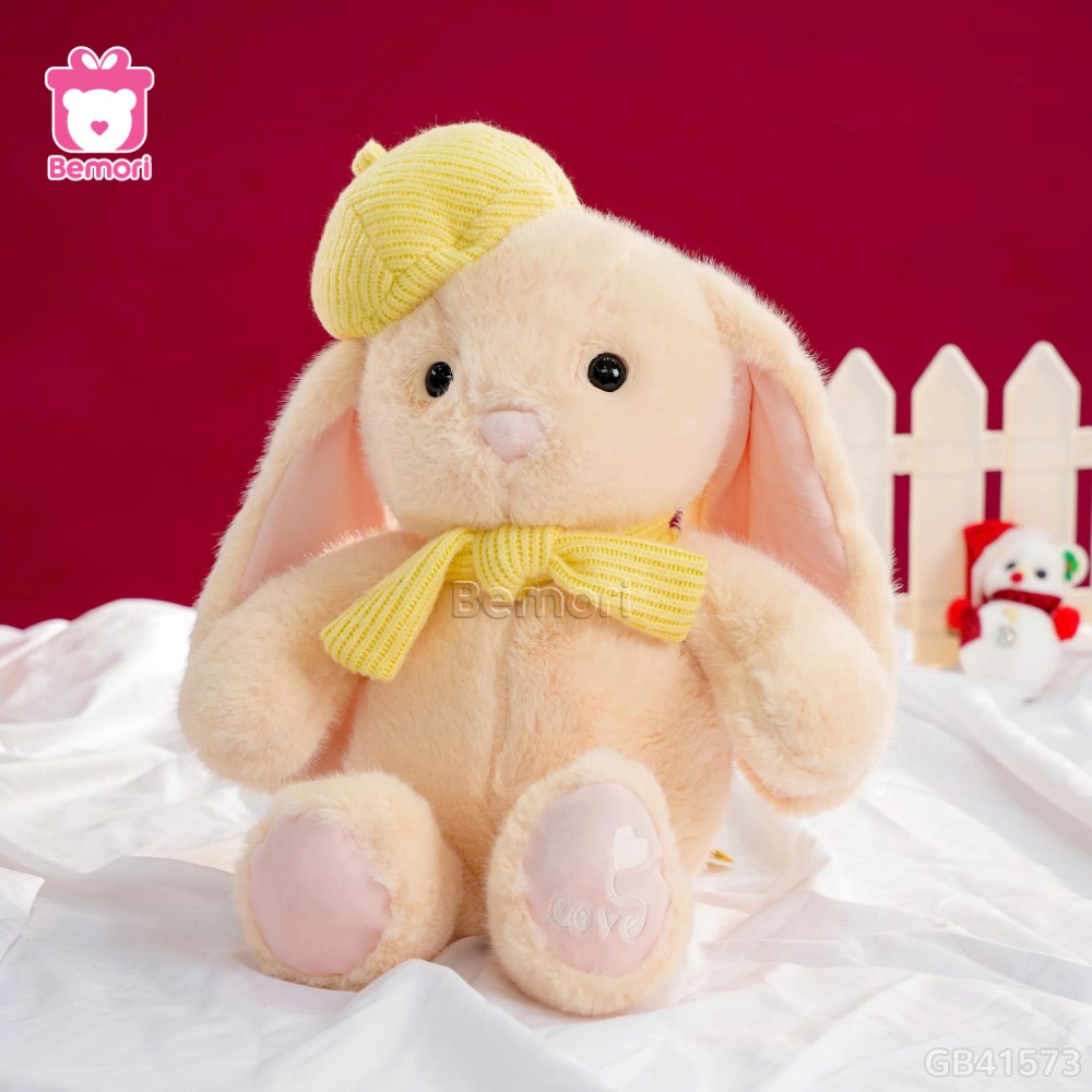 Thỏ Bông Mũ Nồi Quàng Khăn