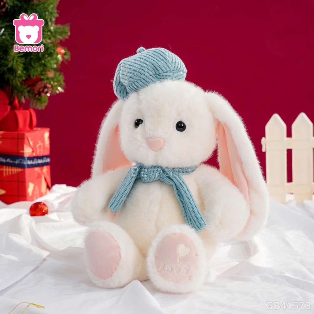 Thỏ Bông Mũ Nồi Quàng Khăn