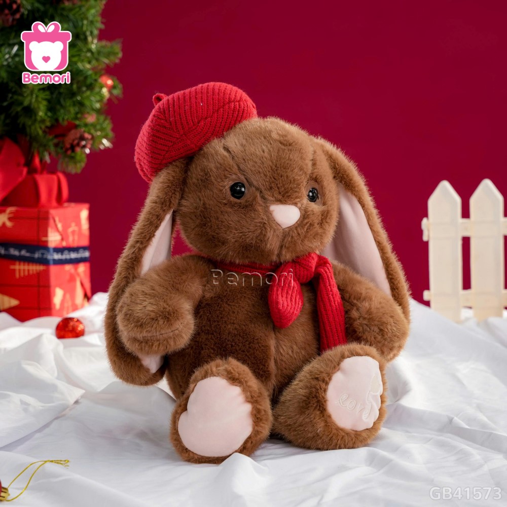 Thỏ Bông Mũ Nồi Quàng Khăn