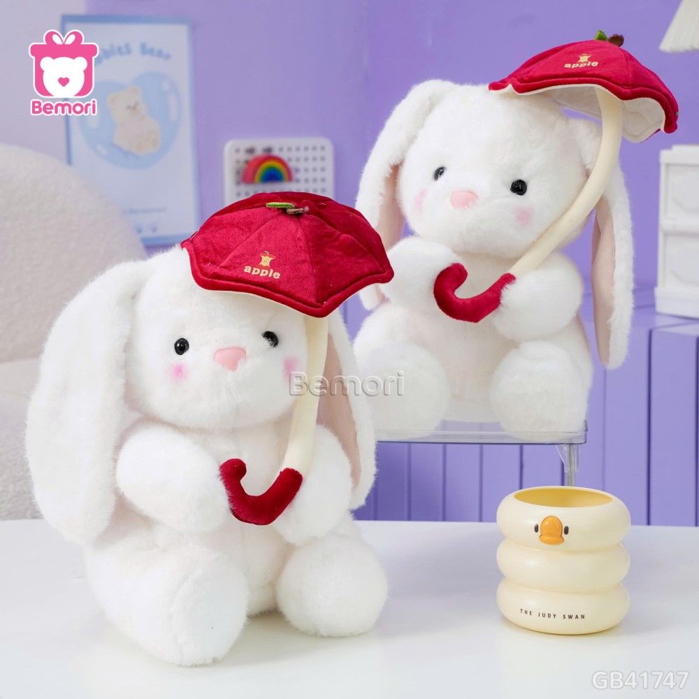 Thỏ Bông Ngồi Cầm Ô