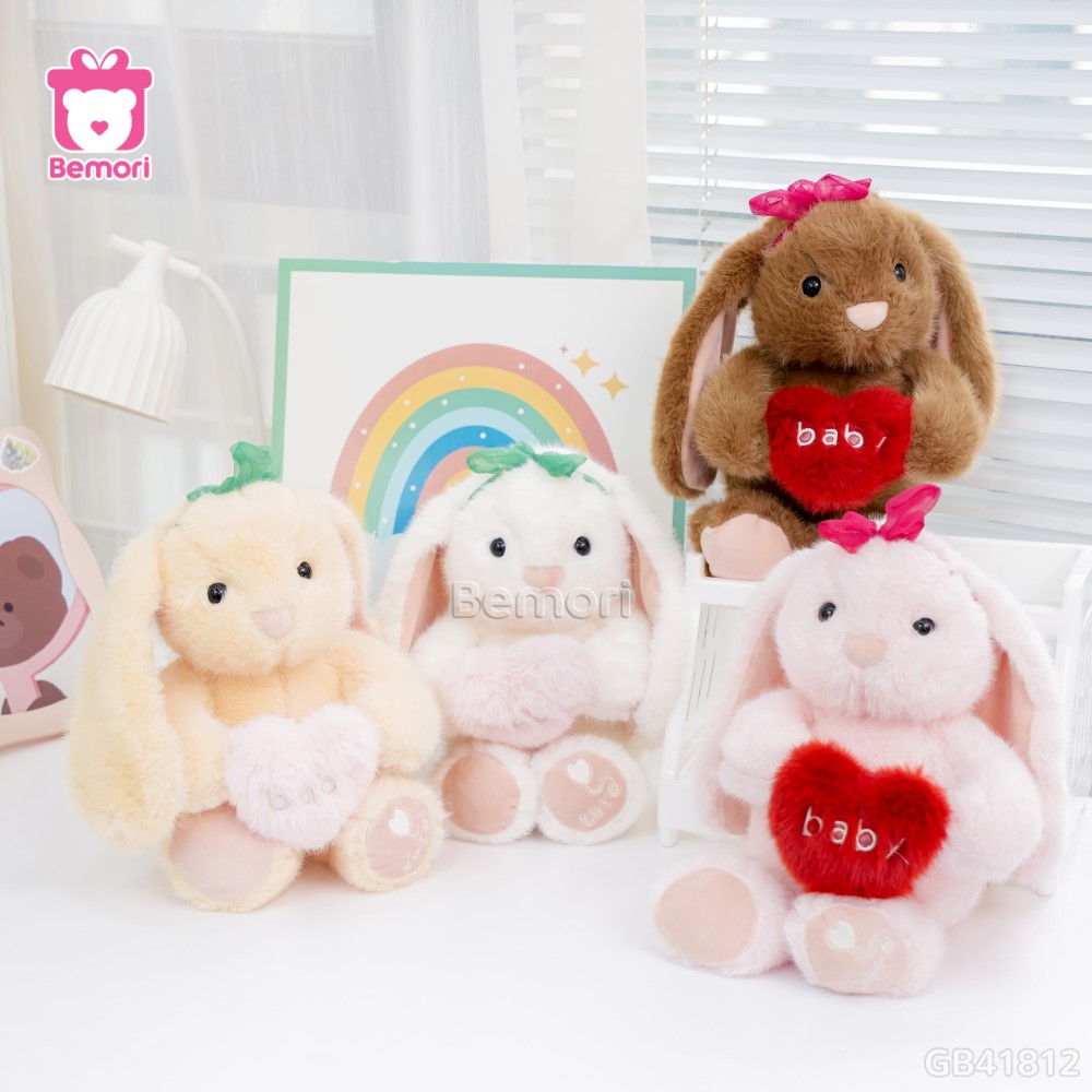 Thỏ Bông Ôm Tim Baby