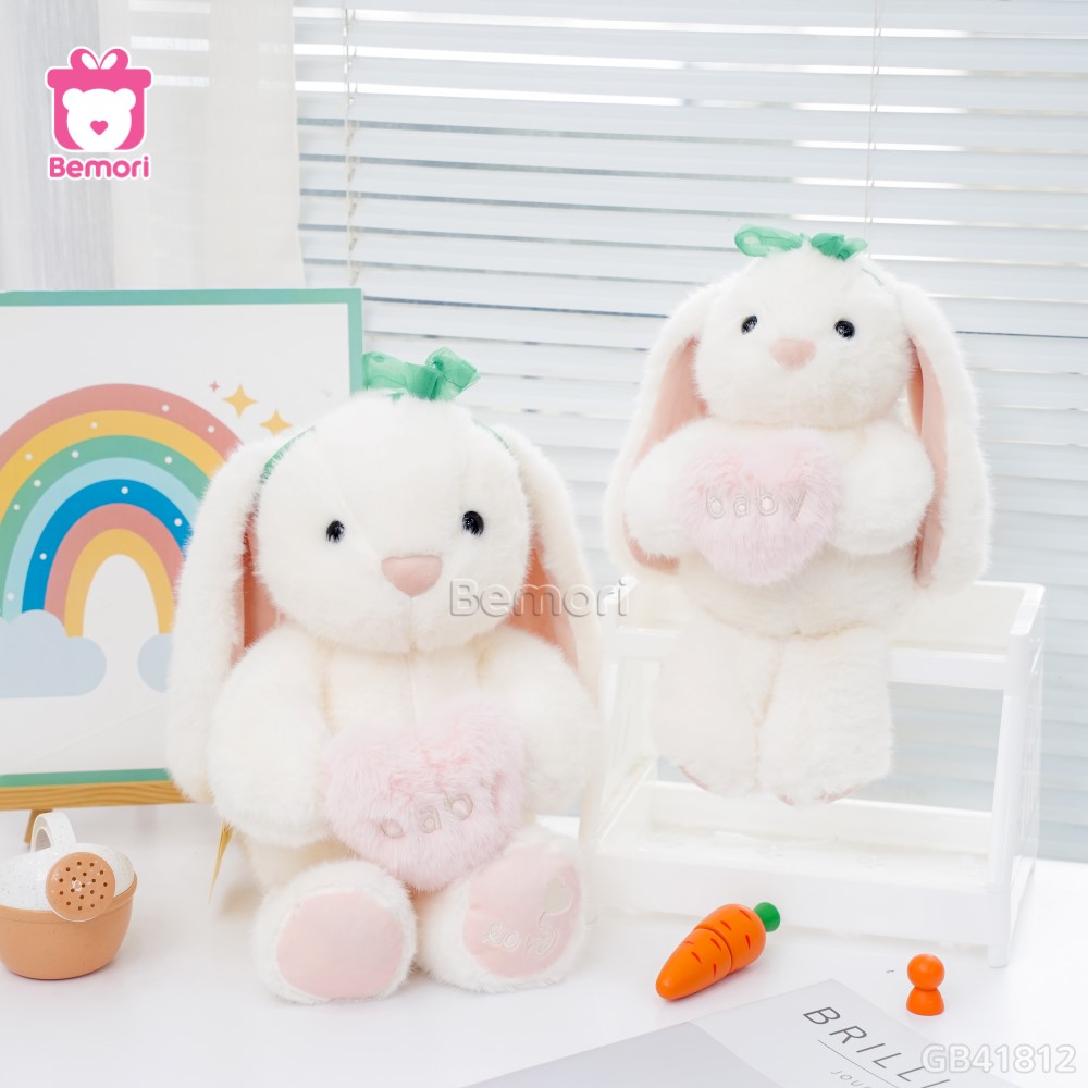 Thỏ Bông Ôm Tim Baby