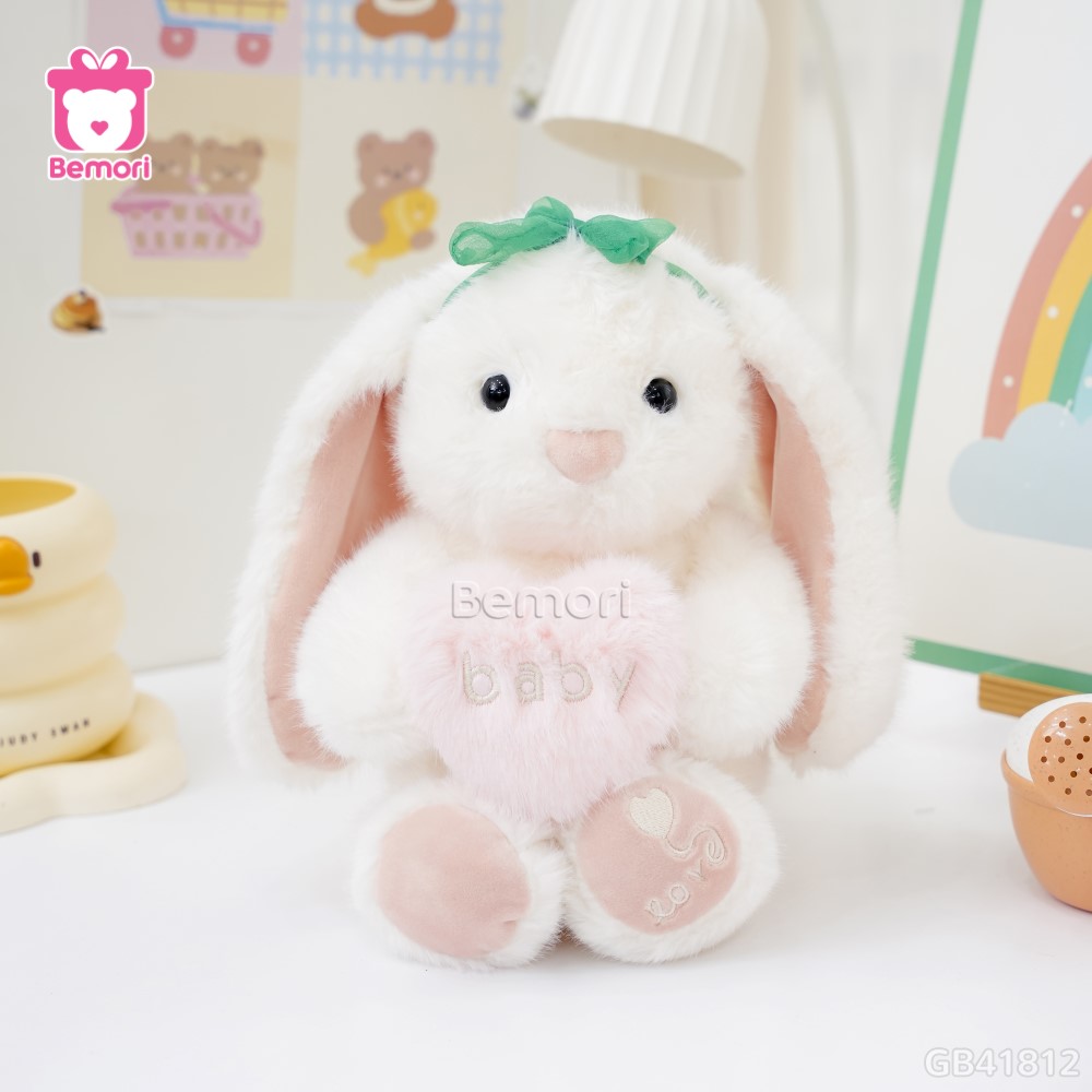 Thỏ Bông Ôm Tim Baby
