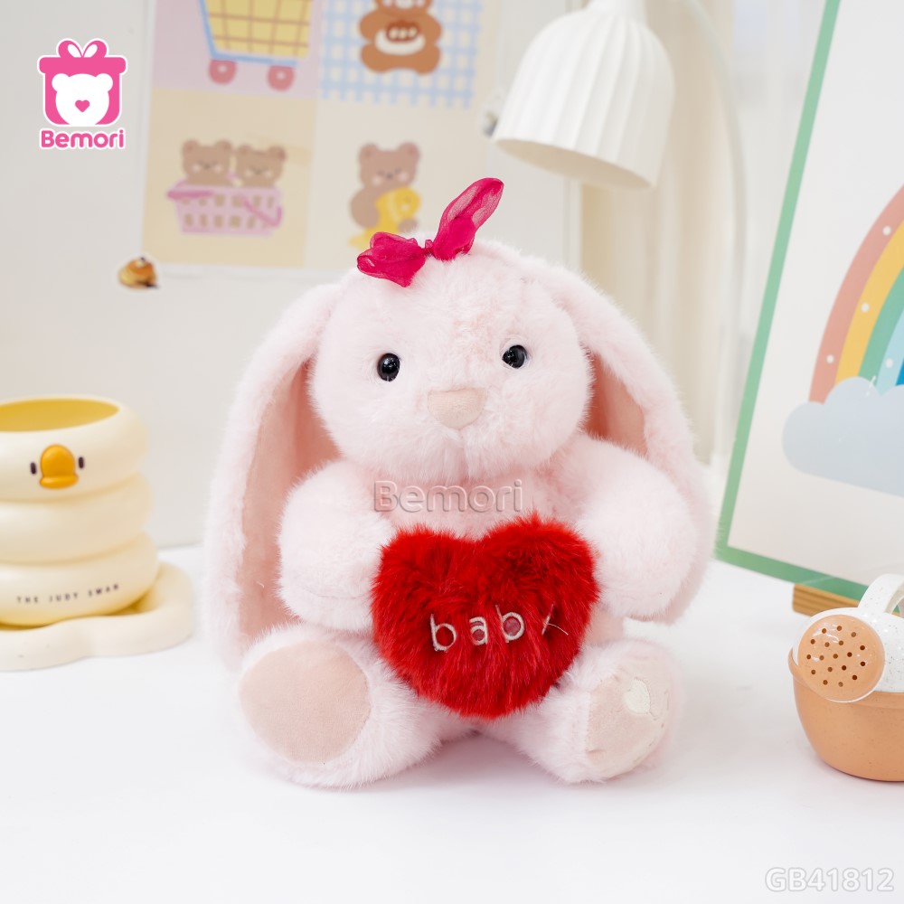 Thỏ Bông Ôm Tim Baby