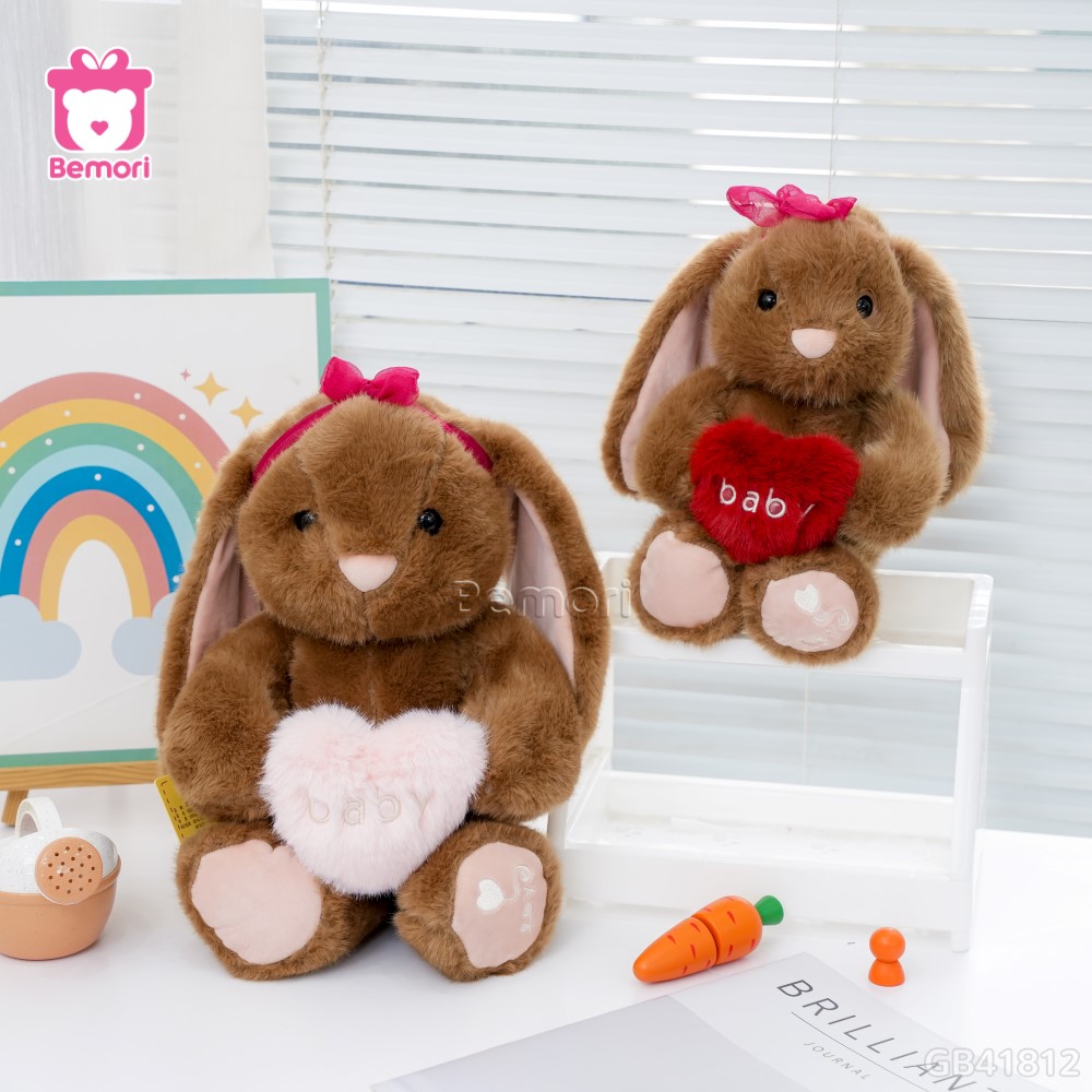 Thỏ Bông Ôm Tim Baby