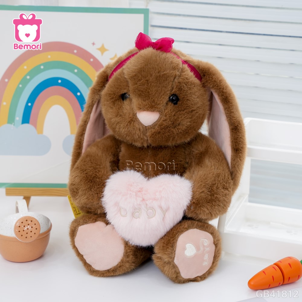 Thỏ Bông Ôm Tim Baby