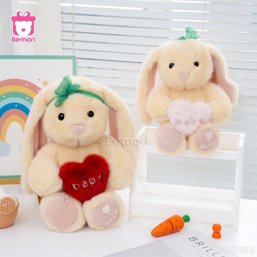 Thỏ Bông Ôm Tim Baby