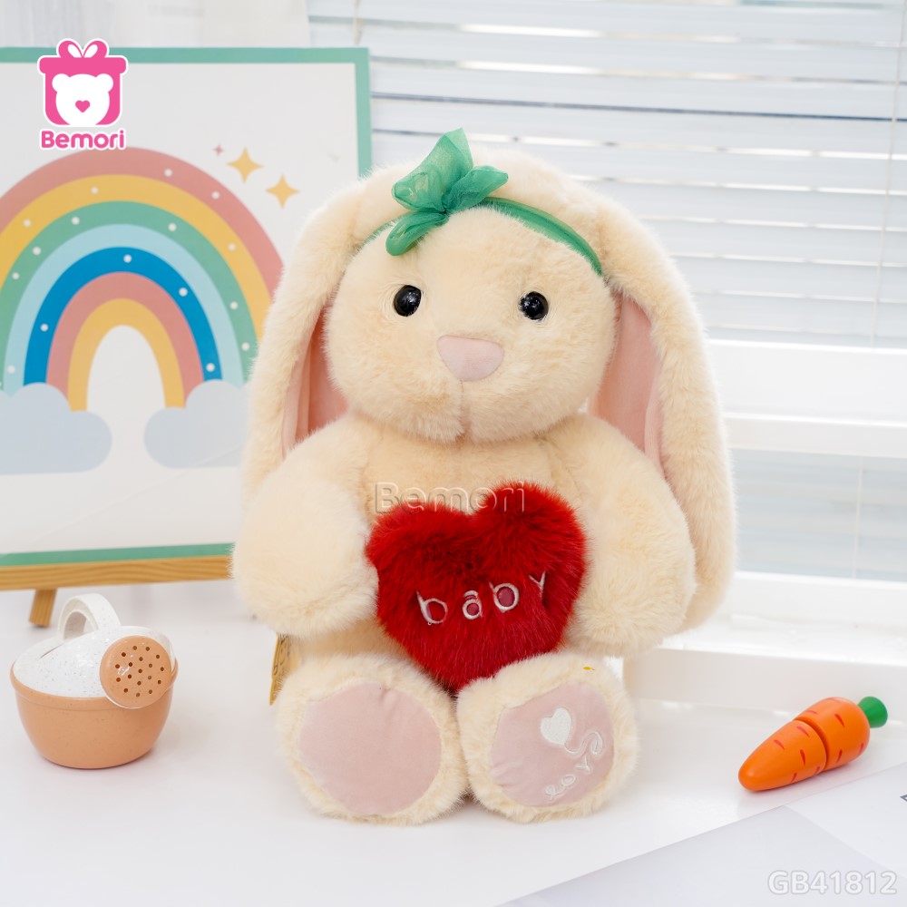 Thỏ Bông Ôm Tim Baby
