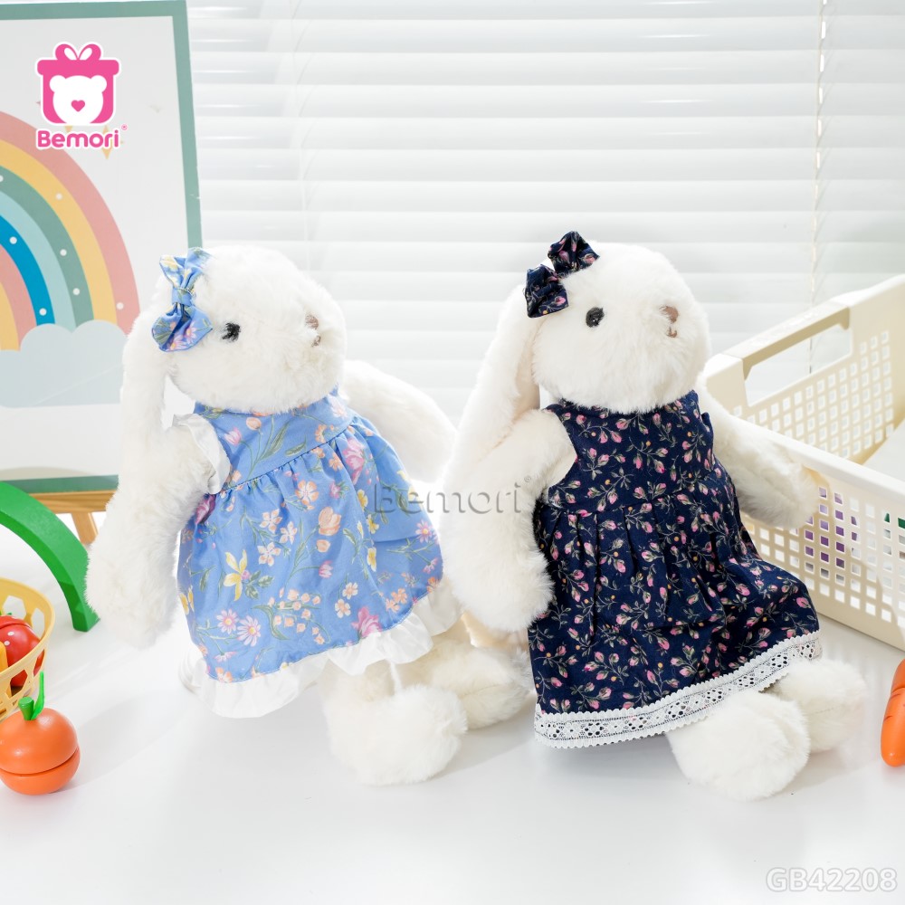 Thỏ Bông Tiểu Thư Váy Họa Tiết