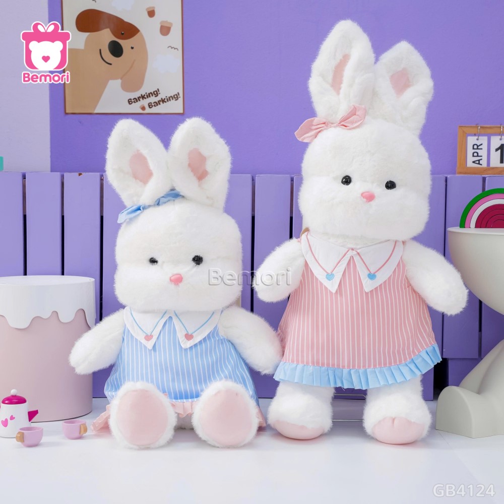 Thỏ Bông Váy Kẻ Xếp Ly
