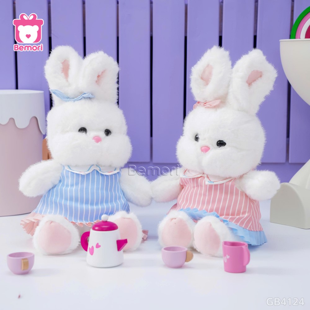 Thỏ Bông Váy Kẻ Xếp Ly