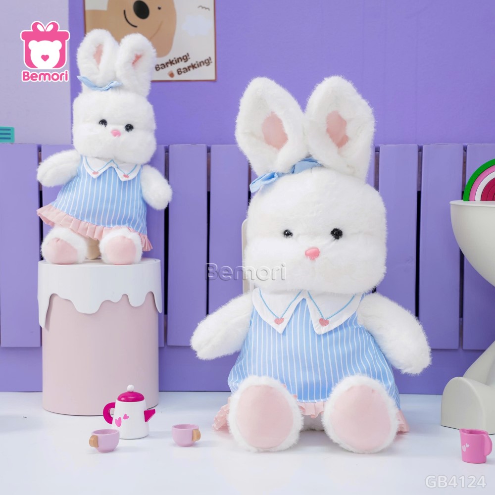 Thỏ Bông Váy Kẻ Xếp Ly