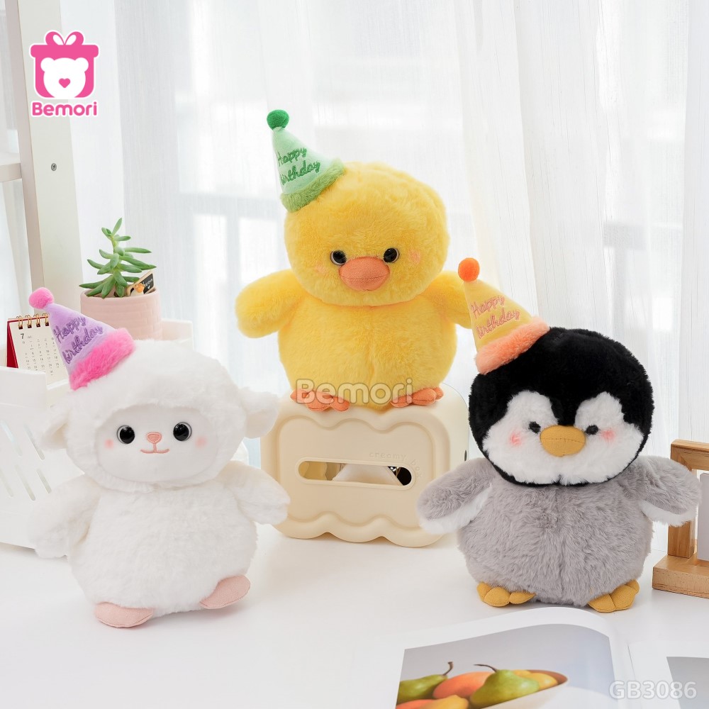Bộ 3 Thú Đội Mũ Sinh Nhật