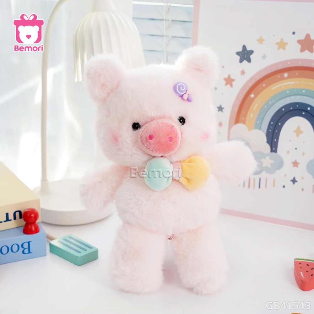 Thú Bông Kẹp Tóc Đeo Nơ