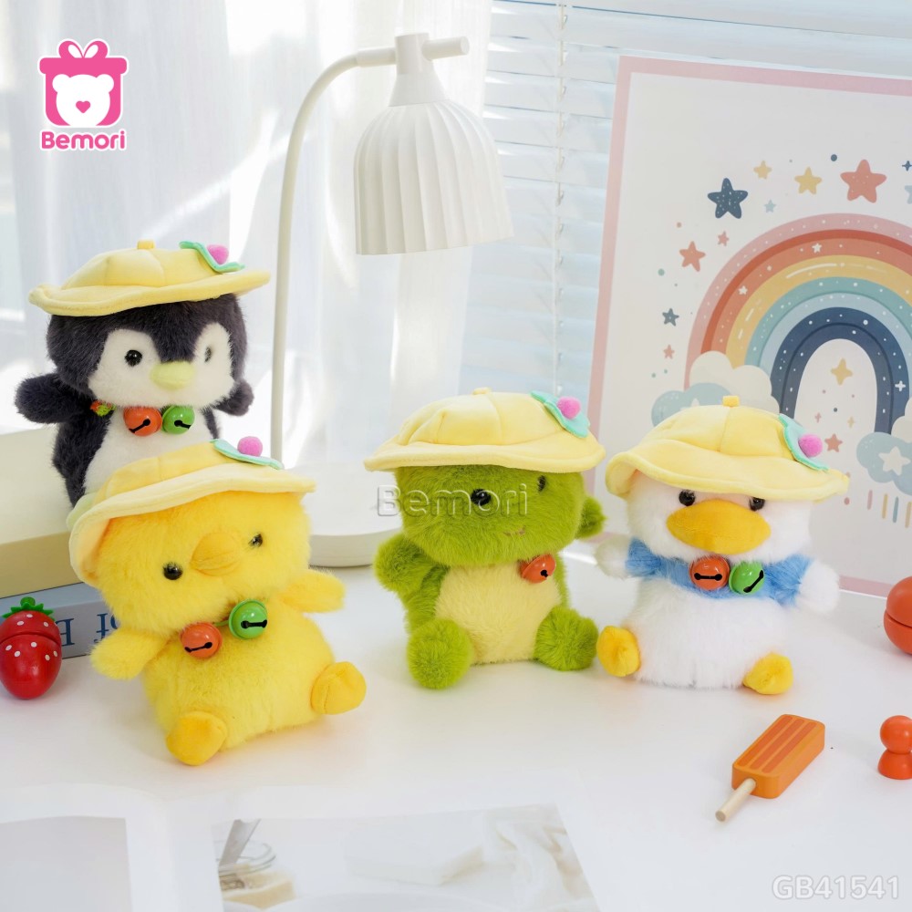 Thú Bông Mũ Bèo Cổ Chuông