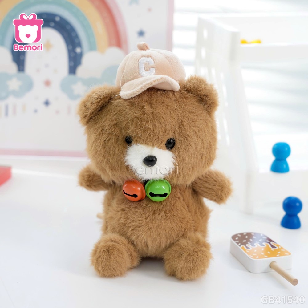 Thú Bông Mũ Chữ C Cổ Chuông