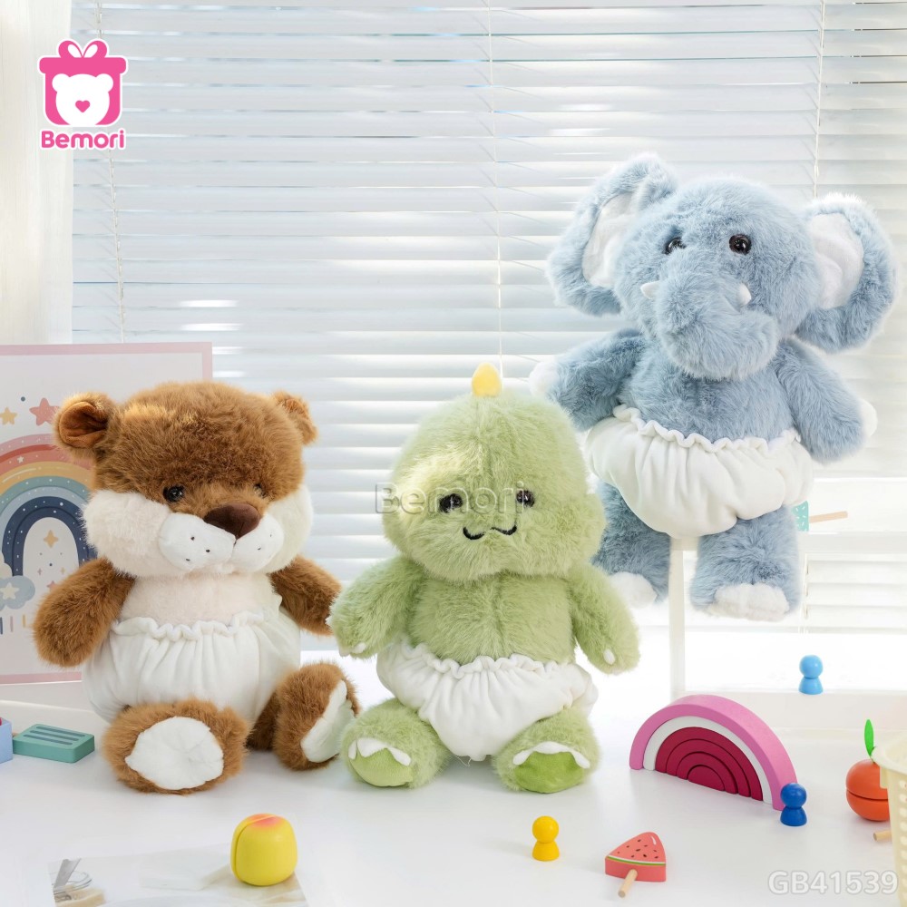 Thú Bông Mặc Quần Chip Trắng