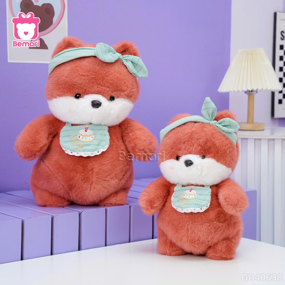 Thú Bông Yếm Happy Đeo Băng Đô