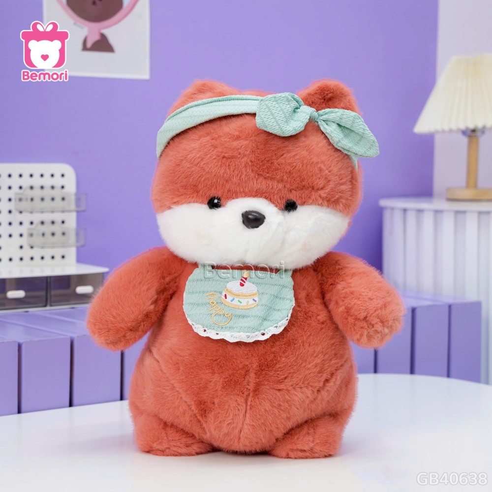 Thú Bông Yếm Happy Đeo Băng Đô